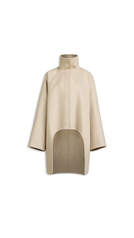 MANTEAU ASYMETRIQUE EN CACHEMIRE