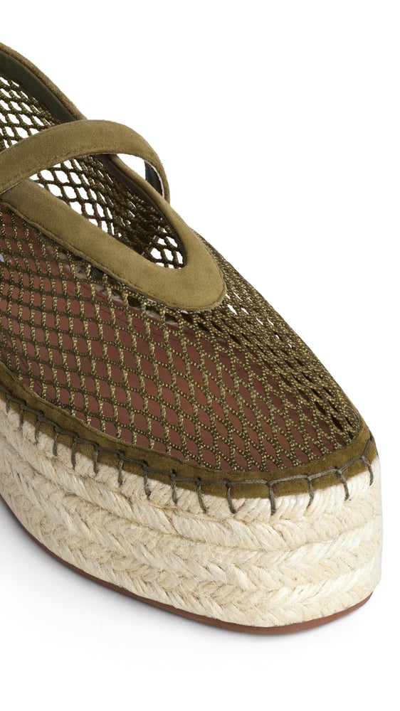 ESPADRILLES EN RÉSILLE ET SUÈDE