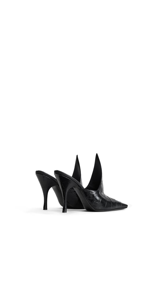 MULES EN CUIR EMBOSSÉ CROCODILE