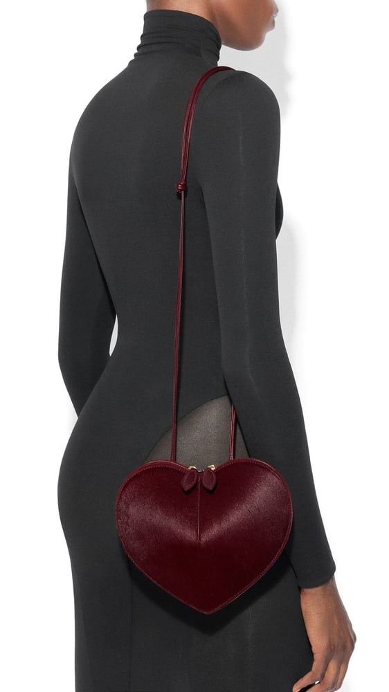 SAC LE CŒUR BI-MATIÈRE EN CUIR EFFET PONY