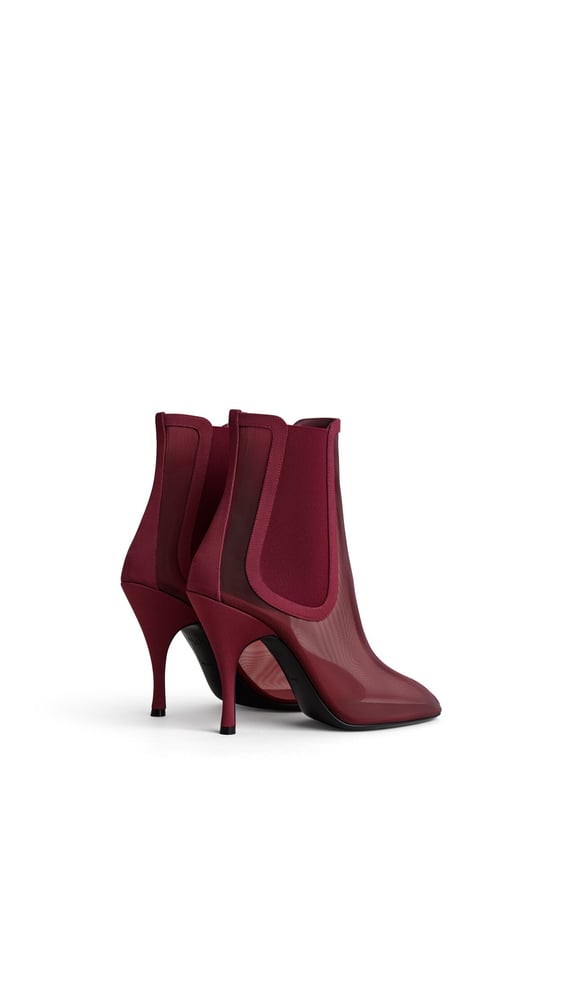 BOTTINES CHELSEA À TALON EN TULLE