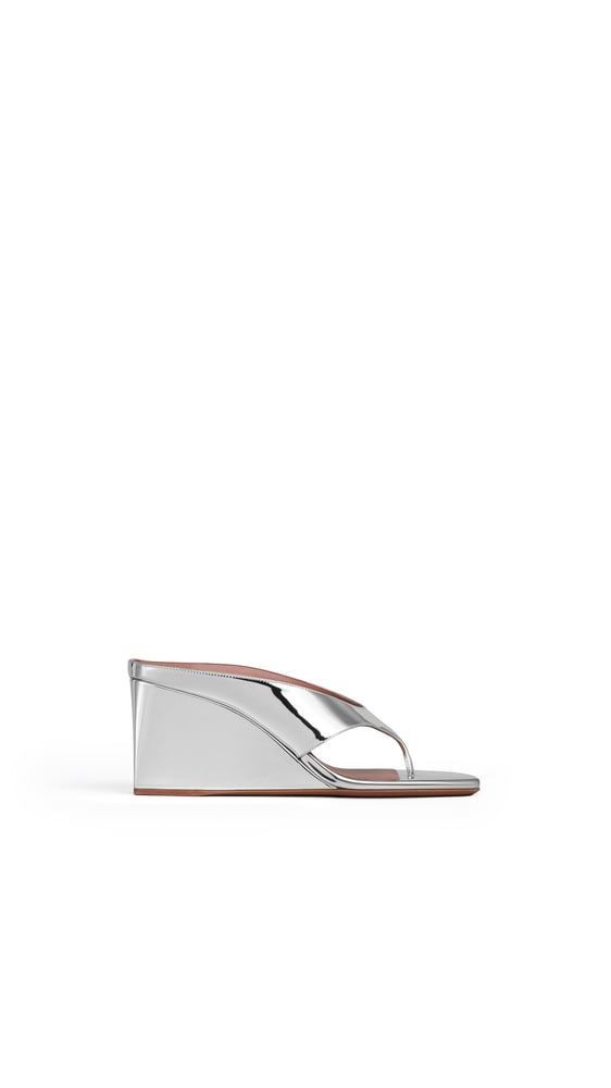 MULES TONG CUBE EN TISSU MIROIR