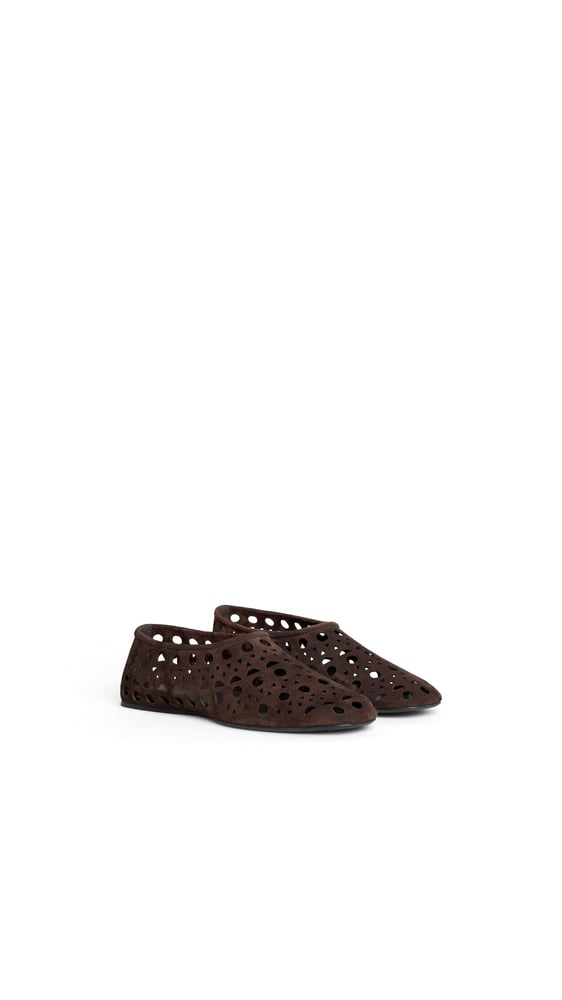 SLIPPERS VIENNE EN CUIR VELOURS