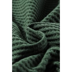 Waffle Knit Slim Fit Wrap V Neck Bodysuit
