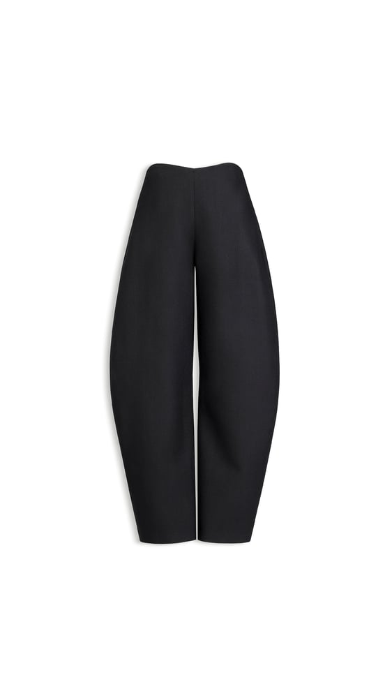 PANTALON ROND EN CRÊPE DE LAINE