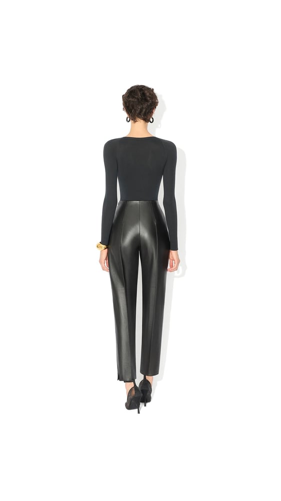 PANTALON FUSELÉ EN CUIR D'AGNEAU