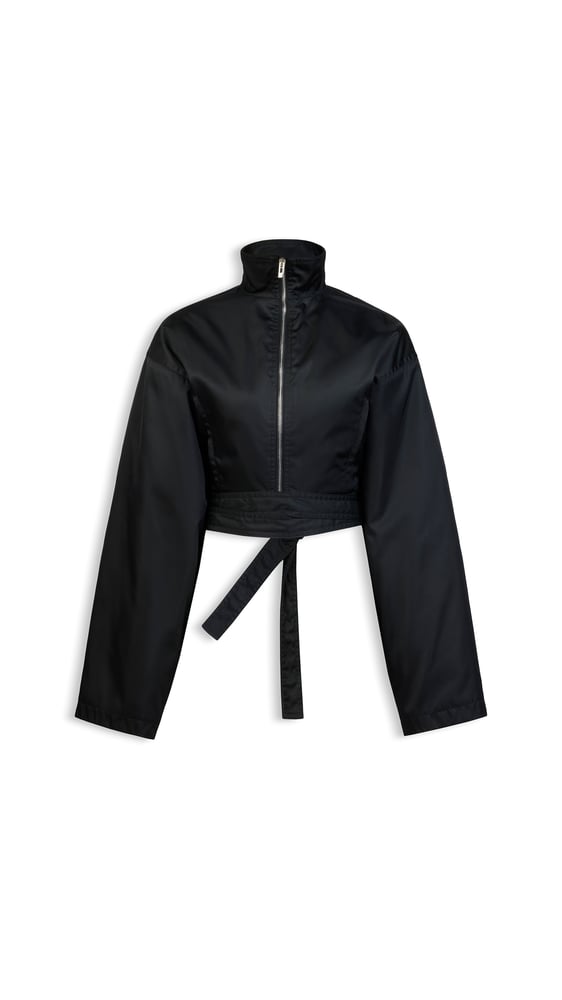 BOMBER À CEINTURE EN TAFFETA