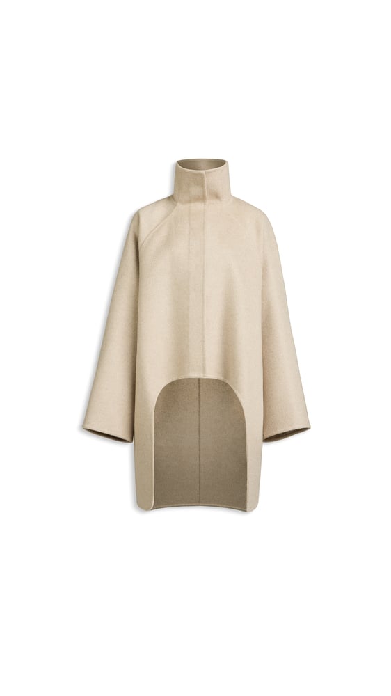 MANTEAU ASYMETRIQUE EN CACHEMIRE