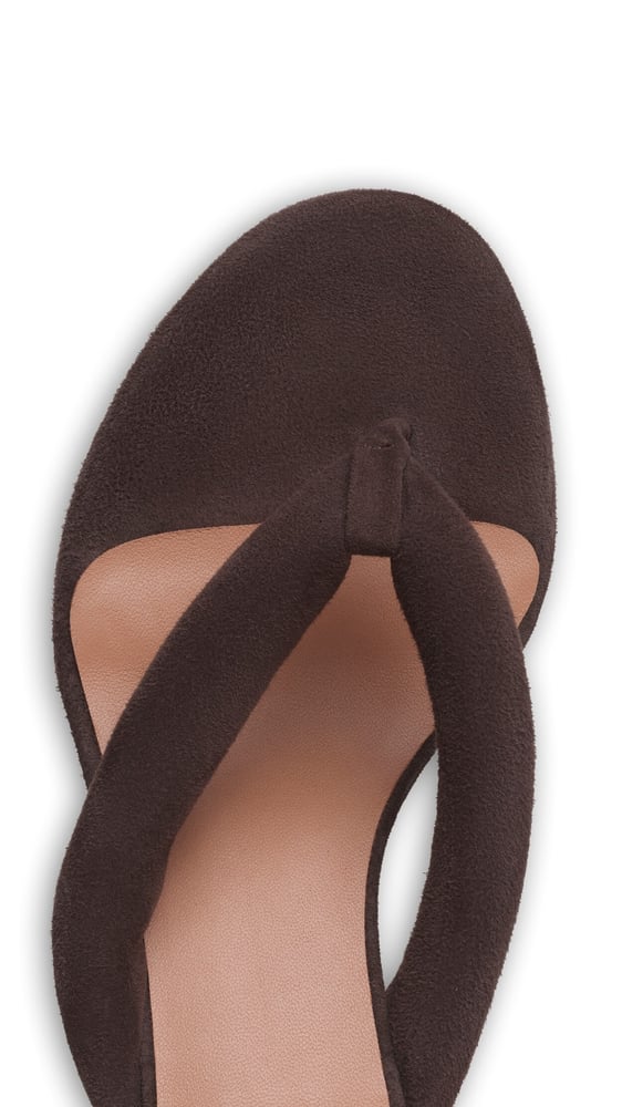 MULES TONG À TALON EN SUÈDE