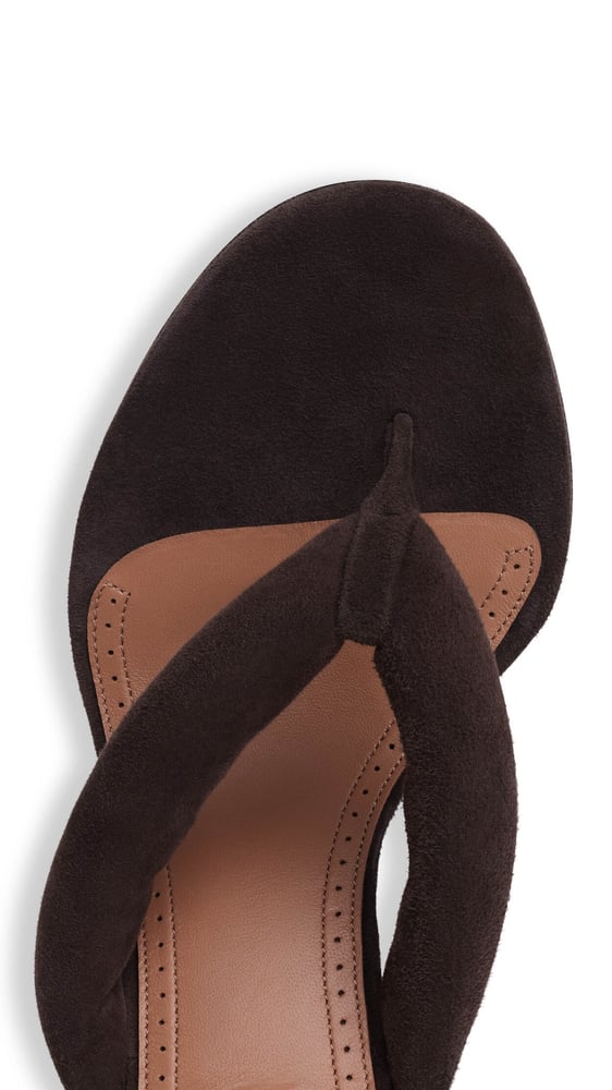 MULES TONG À TALON EN SUÈDE