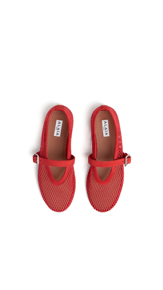 BALLERINES EN RÉSILLE ET SUÈDE