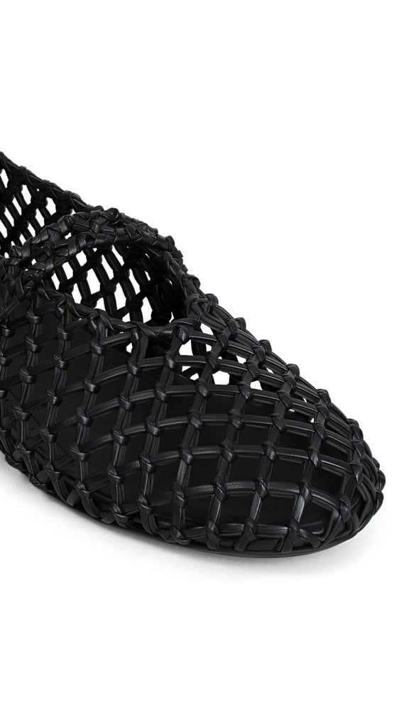 BALLERINES EN CUIR TRESSÉ