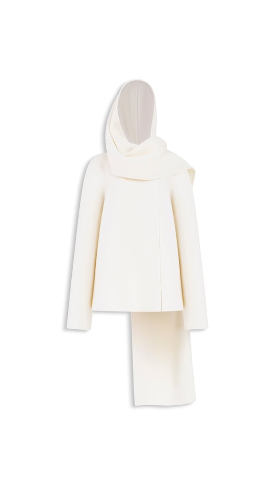 MANTEAU-ÉCHARPE EN LAINE
