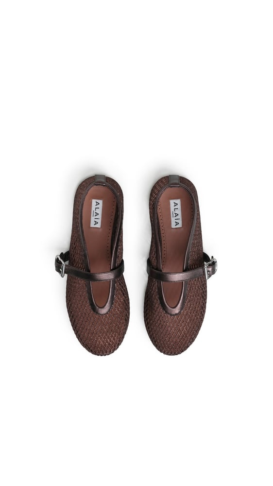 BALLERINES EN RÉSILLE LAMINÉE