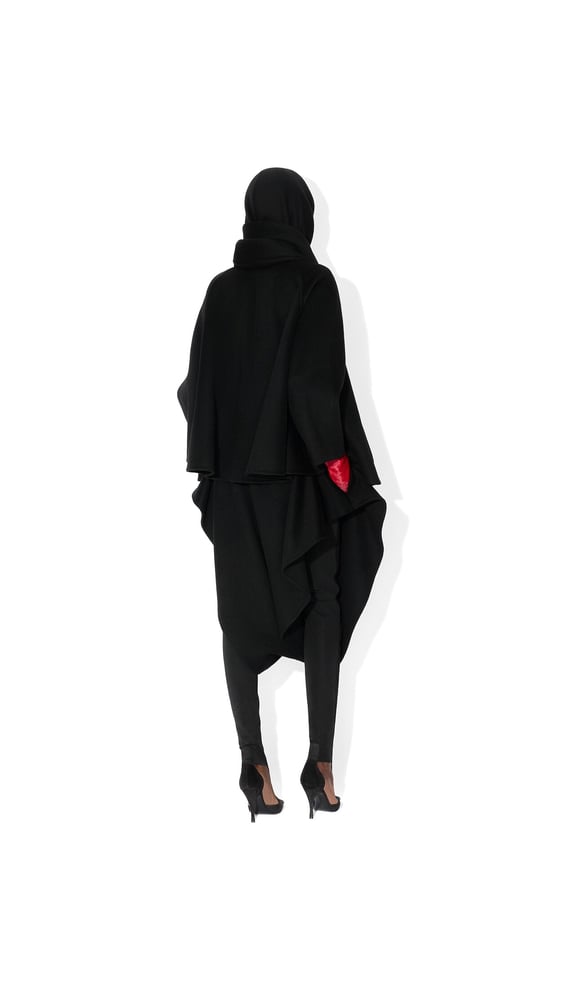 MANTEAU-ÉCHARPE EN CACHEMIRE DOUBLE-FACE