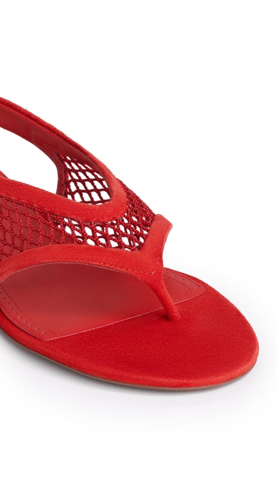 SANDALES TONG EN RÉSILLE ET SUEDE