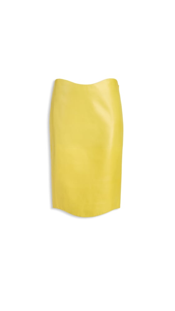 JUPE CRAYON EN CUIR D'AGNEAU