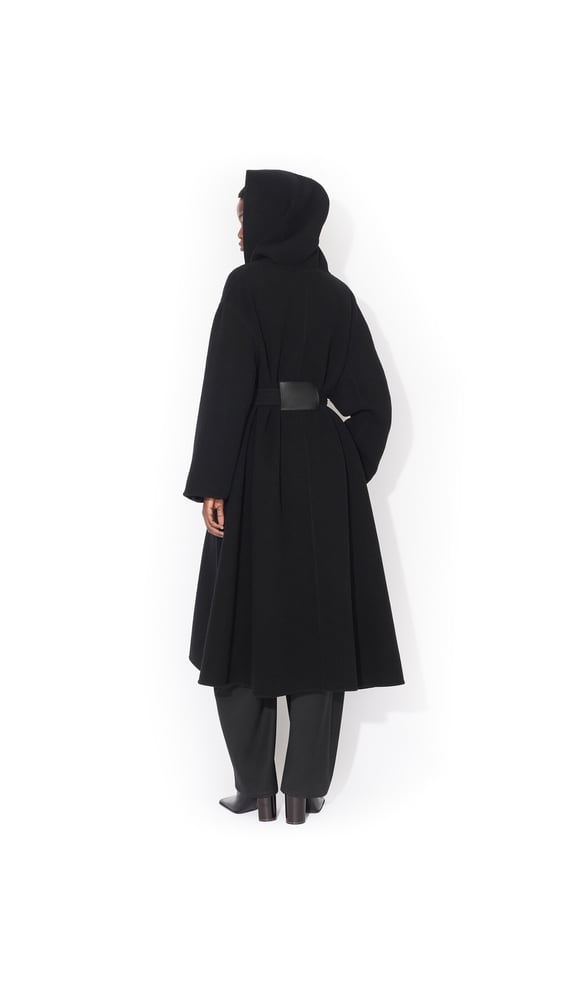 MANTEAU À CAPUCHE EN LAINE