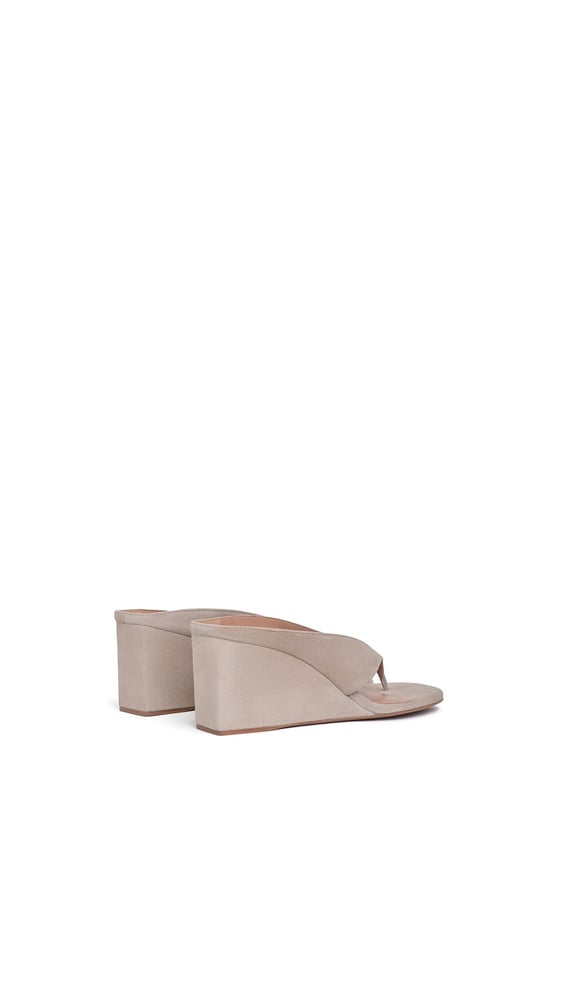 MULES TONG COMPENSEES EN SUEDE
