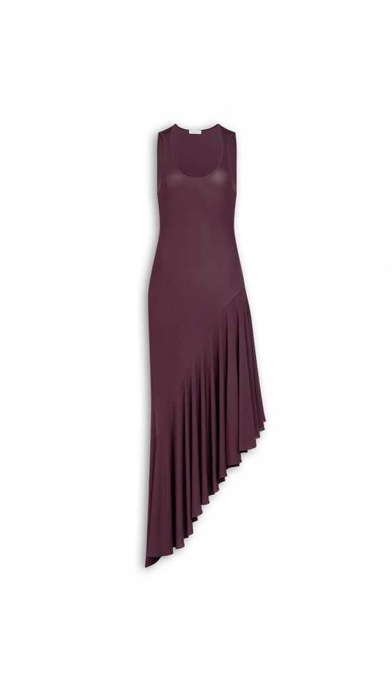 ROBE ASYMÉTRIQUE EN JERSEY FLUIDE