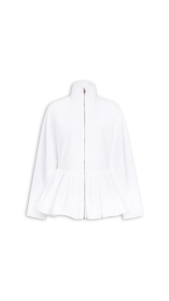 VESTE PÉPLUM EN POPELINE DE COTON