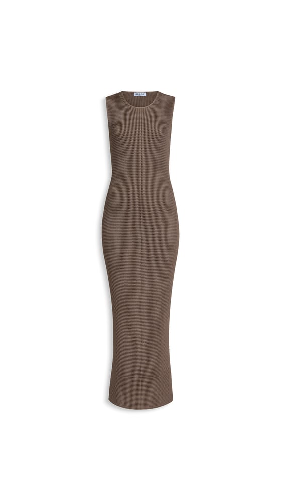 ROBE MIDI EN MAILLE GAUFRÉE
