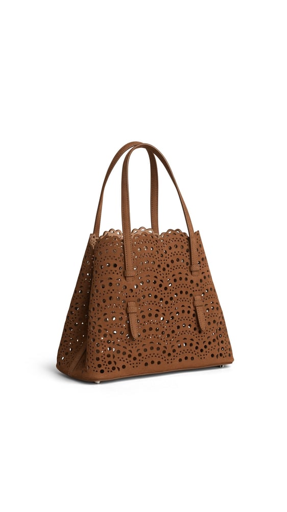 SAC MINA 25 EN NUBUCK VIENNE PERFORÉ