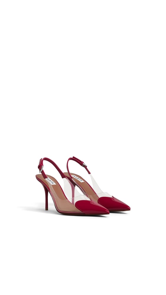 SLINGBACKS LE CŒUR 90 EN CUIR VERNI