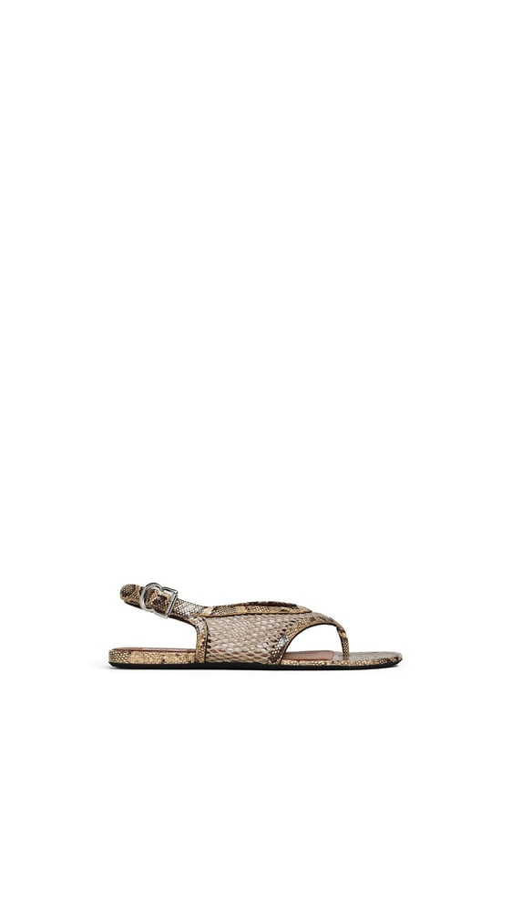 SANDALES TONG EN RÉSILLE ET CUIR AYERS