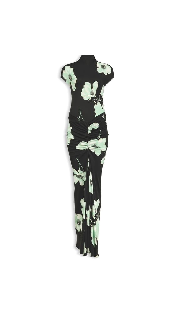 ROBE DRAPÉE À IMPRIMÉS