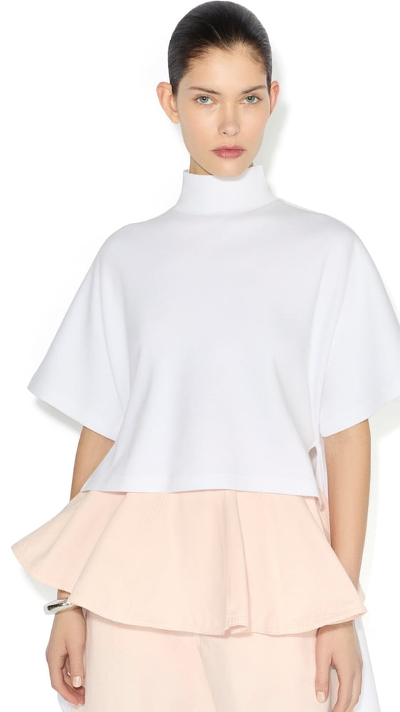 T-SHIRT ASYMÉTRIQUE EN JERSEY DE COTON