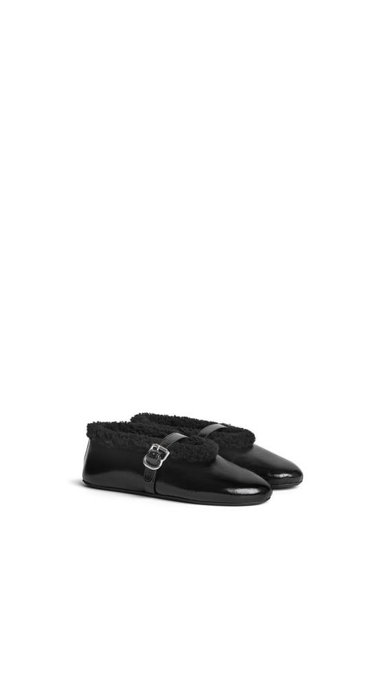 BALLERINES EN SHEARLING NAPLACK