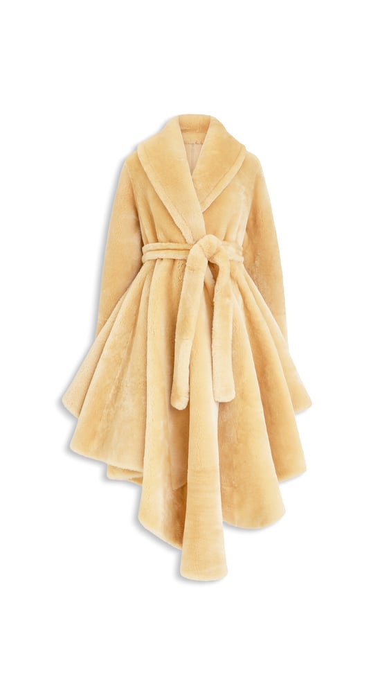 MANTEAU PEIGNOIR EN SHEARLING MÉRINOS