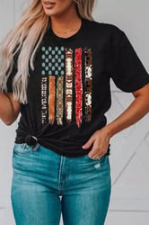 Western American Flag Graphic Tee
