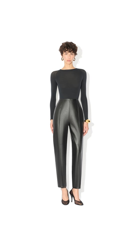 PANTALON FUSELÉ EN CUIR D'AGNEAU