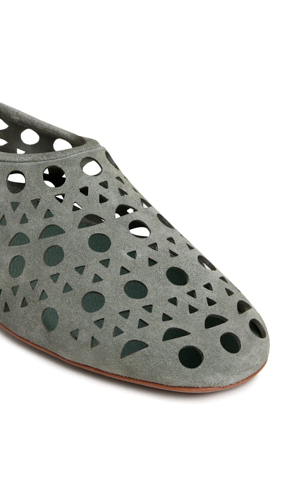 SLIPPERS VIENNE EN CUIR VELOURS