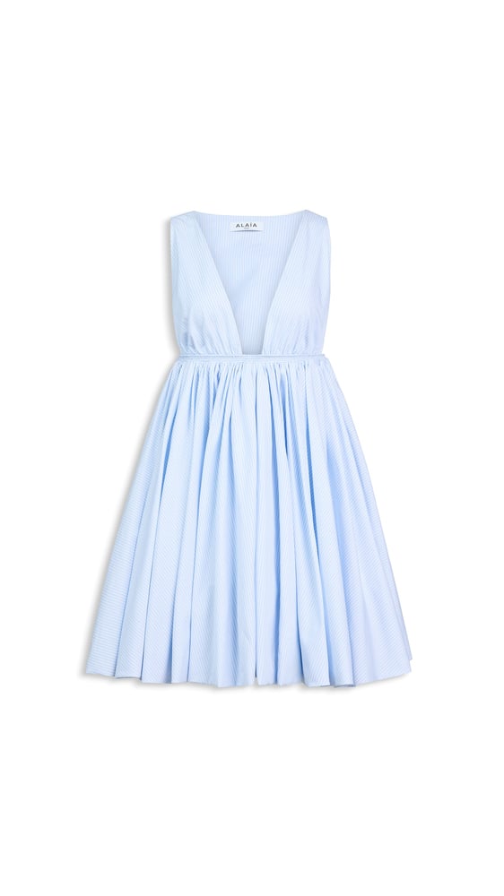 ROBE PATINEUSE EN POPELINE RAYÉE