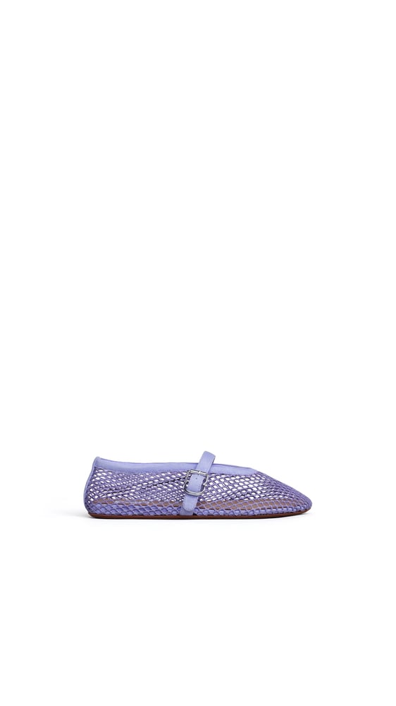 BALLERINES EN RÉSILLE ET SUÈDE