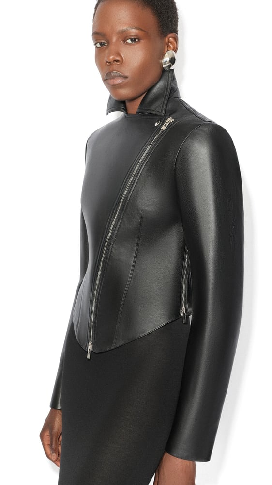 VESTE BIKER EN CUIR