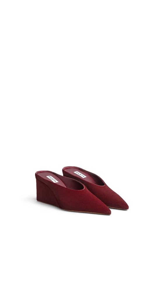 MULES CUBE EN CUIR EFFET PONY