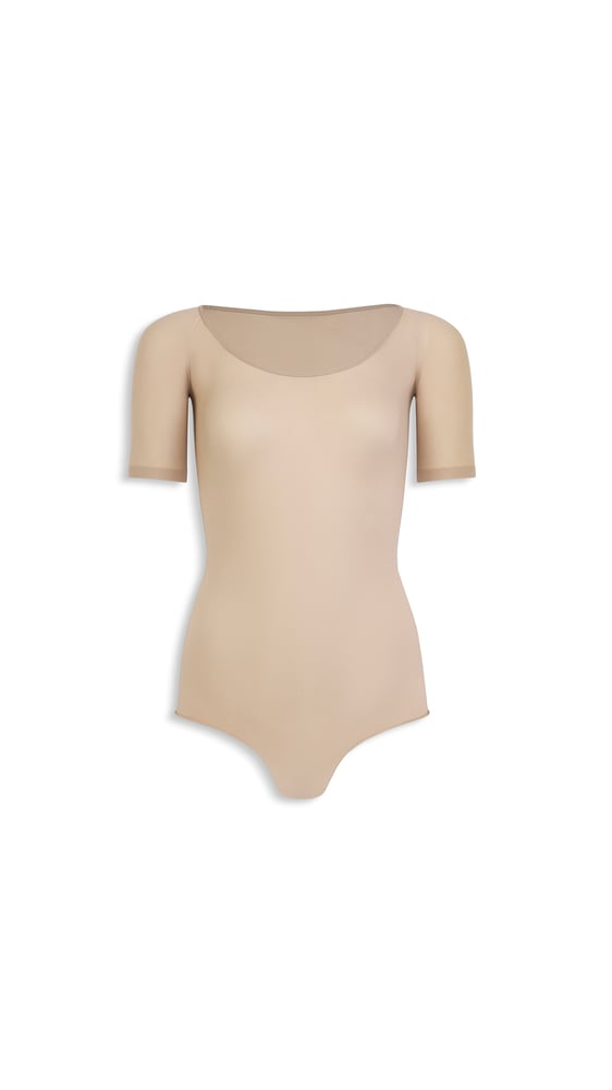 BODY MANCHES COURTES EN MAILLE SECONDE PEAU
