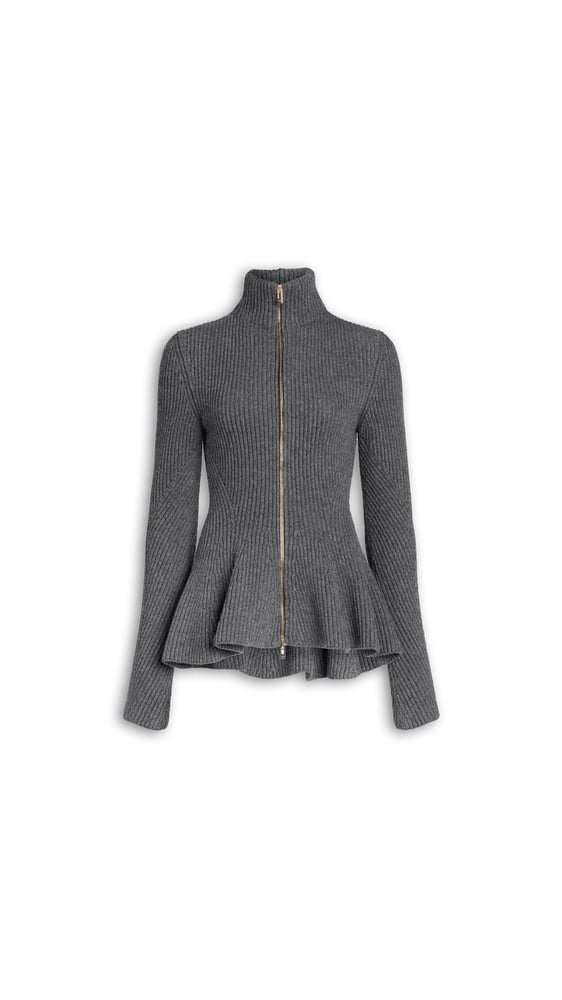 CARDIGAN PÉPLUM EN MAILLE