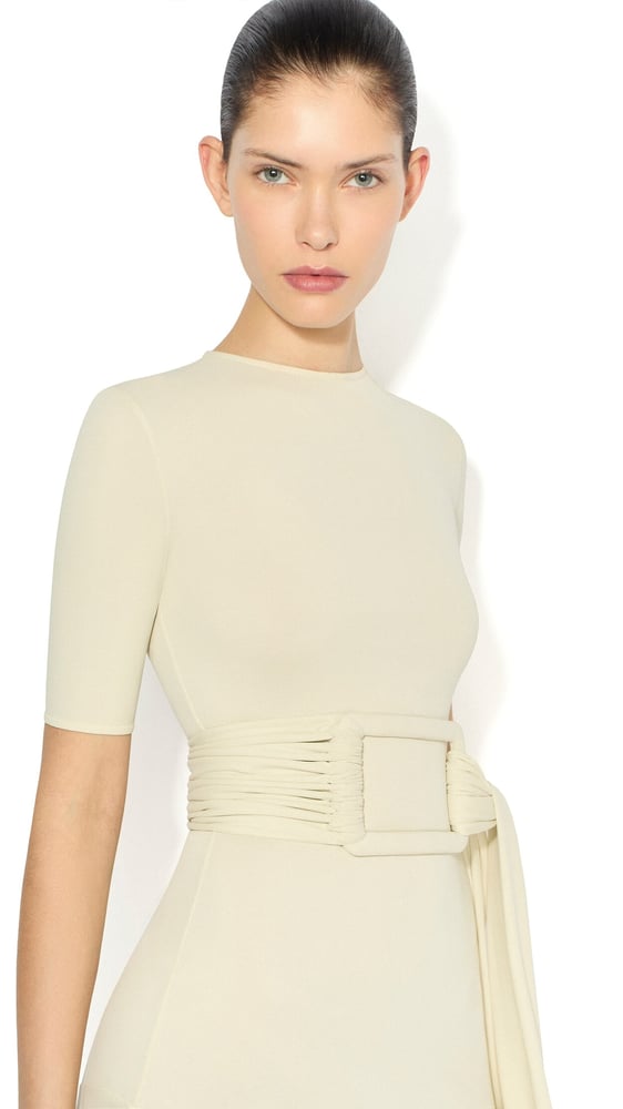 ROBE CEINTURÉE EN JERSEY