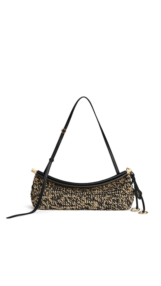 SAC LE CLICK EAST WEST MEDIUM BAG EN RAPHIA