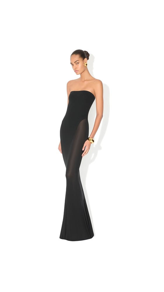 ROBE BUSTIER EN JERSEY