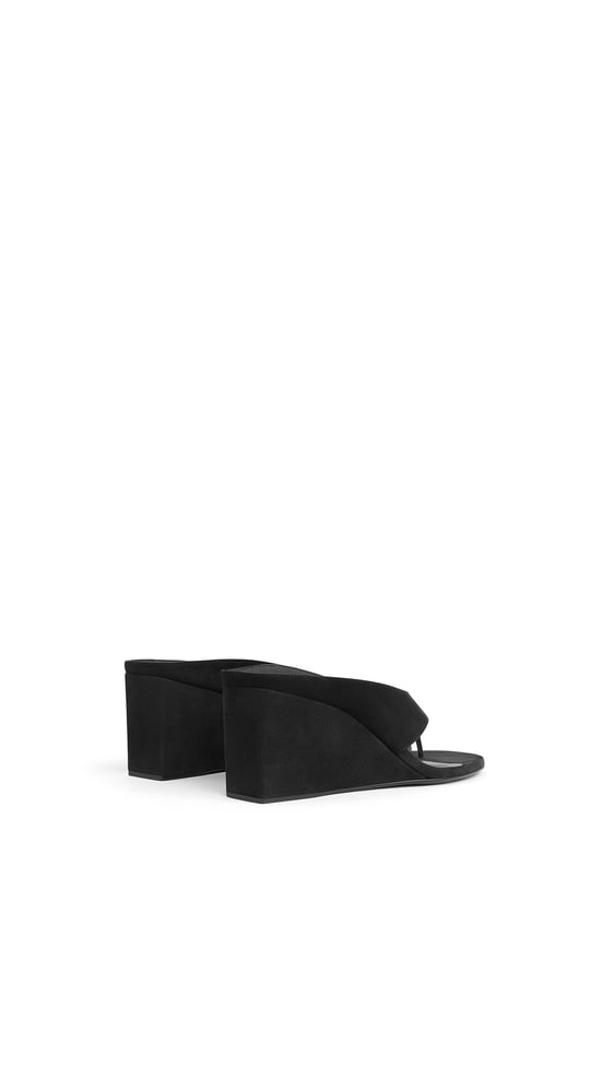 MULES TONG COMPENSEES EN SUEDE