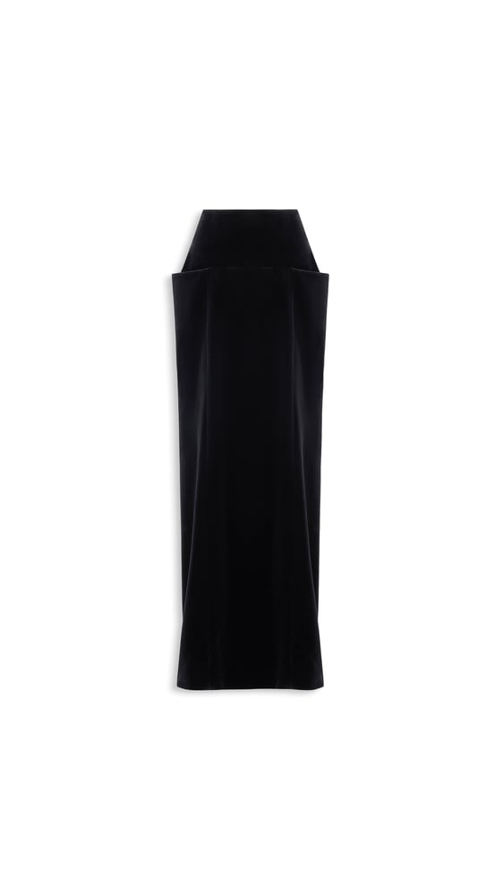 JUPE COLONNE EN VELOURS