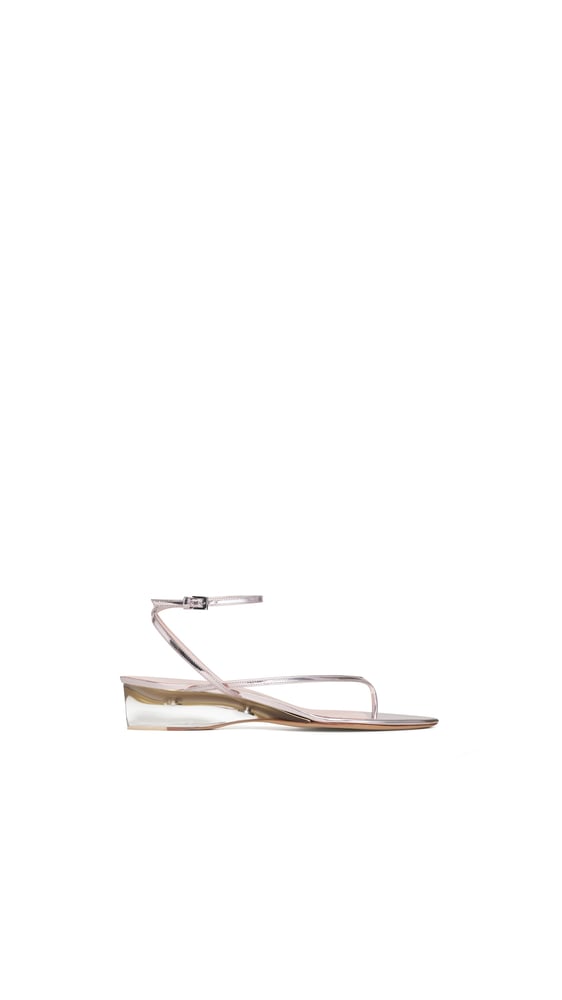 SANDALES INVISIBLE EN CUIR MIROIR