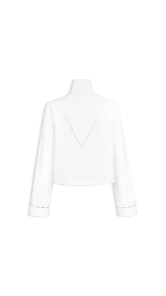 CHEMISE AJOURÉE EN POPELINE DE COTON