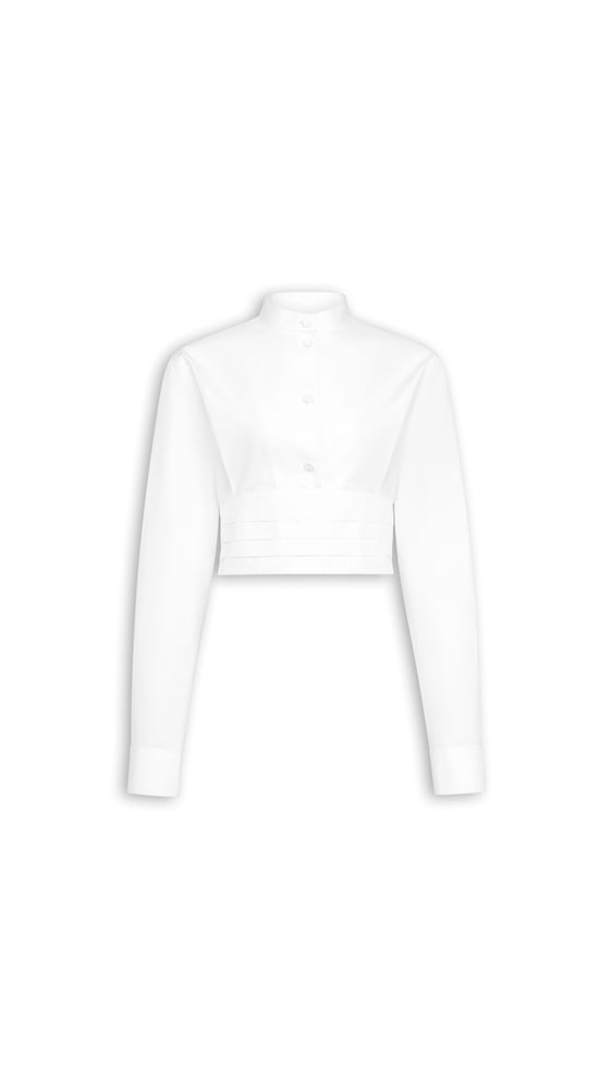 CHEMISE COURTE EN POPELINE DE COTON